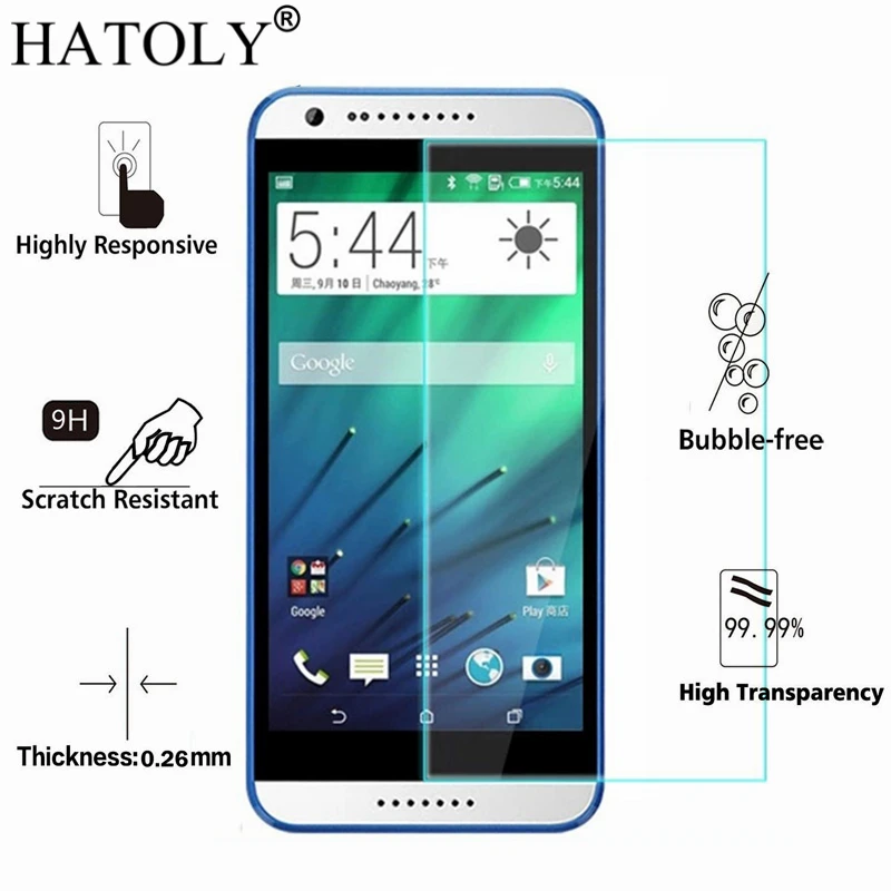 

2PCS Tempered Glass For HTC Desire 620 Ultra-thin Screen Protector for HTC 620 Toughened Film For HTC Desire 620G Glass HATOLY