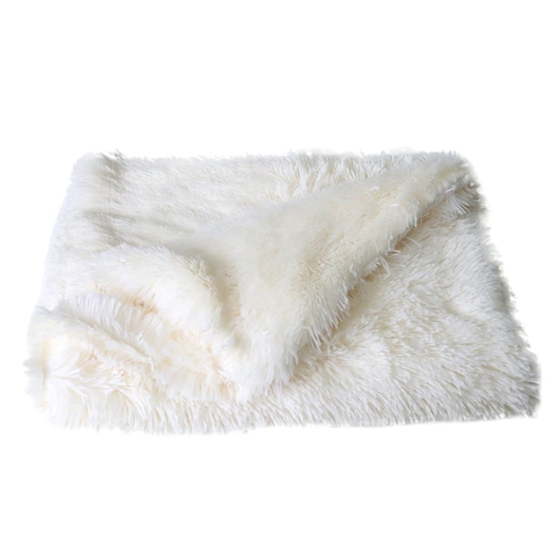 Длинная плюшевая супер мягкая подстилка для животных одеяла собака кошка зима теплый спальный мешок щенок подушка коврик для маленьких средних больших собак