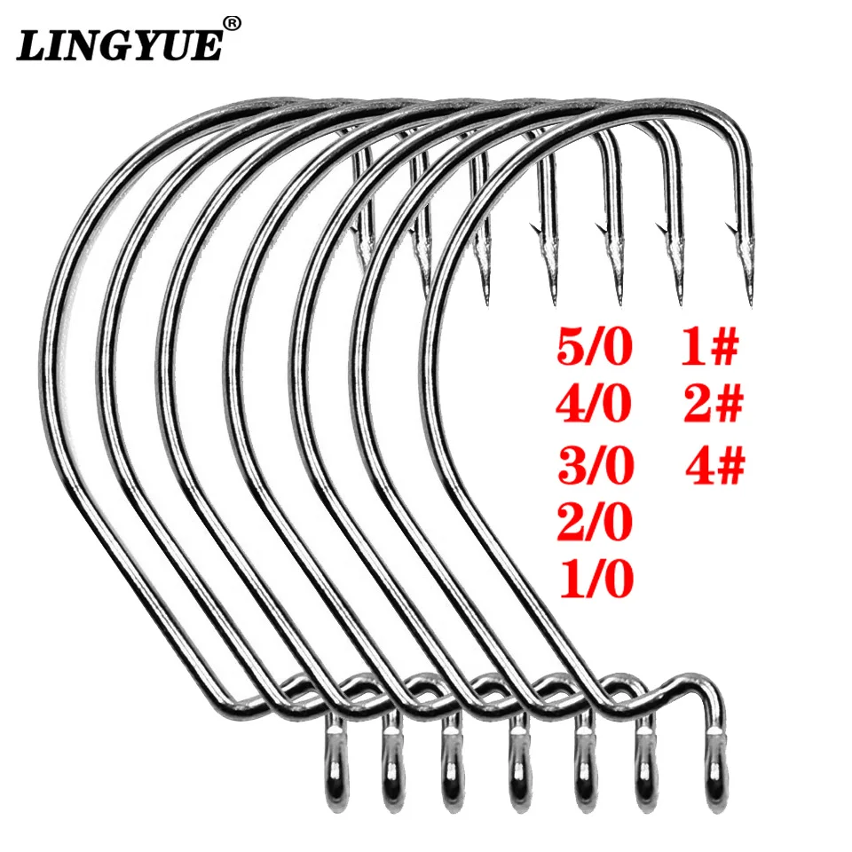 10pcs Offset Hook Carbon Steel Fishing Hooks Jig Crank Big Bass Hook Lead Jig Head Crank Barbed Hook for Soft Fishing Lure 10pcs Offset Hook Carbon Steel Fishing Hooks Jig Crank Big Bass Hook Lead Jig Head Crank Barbed Hook for Soft Fishing Lure