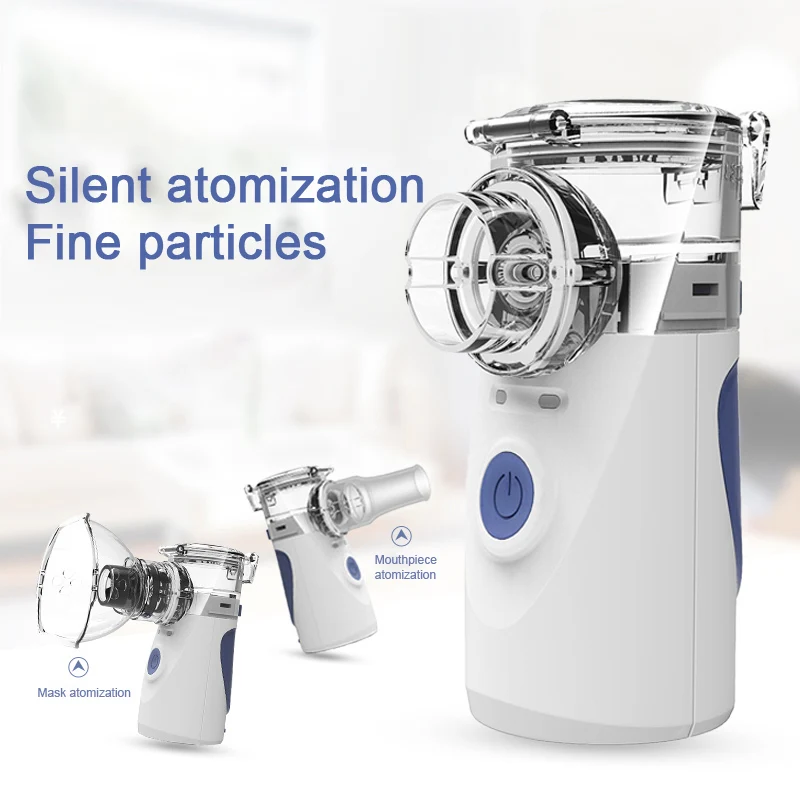 

Health Care Mini Handheld portable Inhale Nebulizer silent Ultrasonic inalador nebulizador Children Adult Rechargeable Automizer