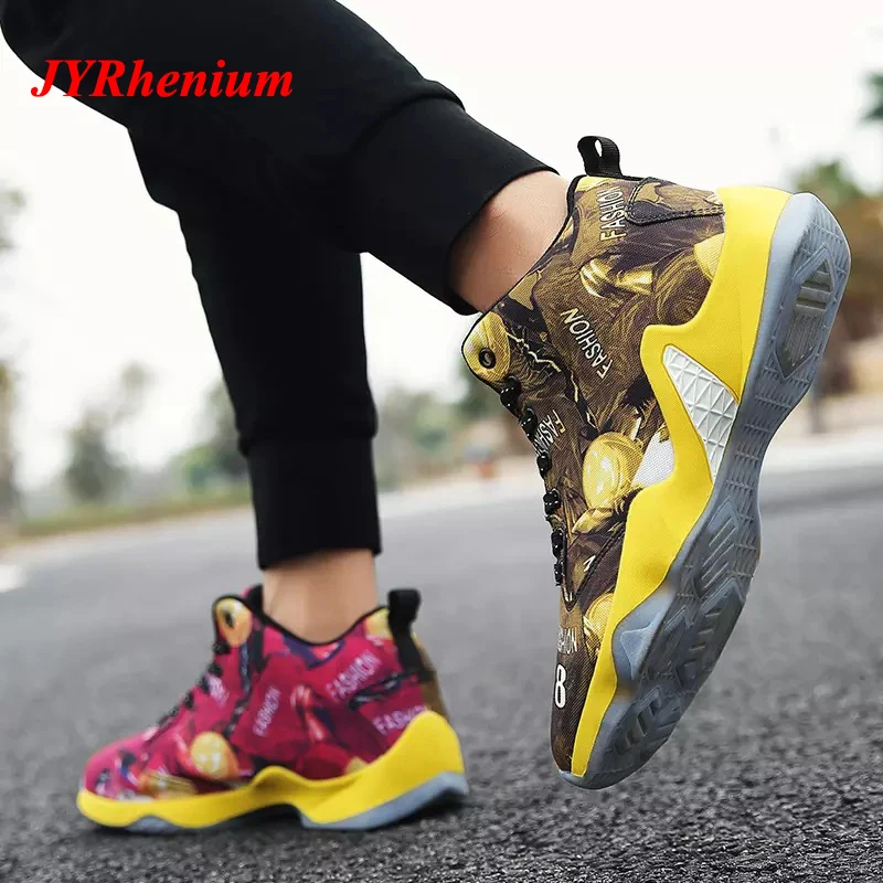 

JYRhenium Big Size Men Basketball Shoes Women Cushioning Breathable Basketball Sneakers Anti-skid Athletic Outdoor Jordan Shoes