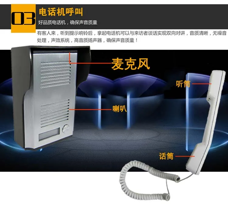 XinSiLu товар аудио телефон двери, строительство проводной аудио домофон домашней безопасности домофон 1 Наружный блок+ 3 внутренних блока