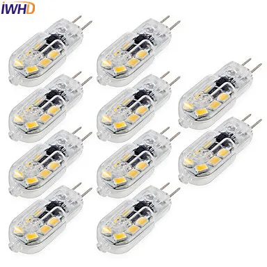 Iwhd 2 Вт G4 LED 12 В лампа SMD3528 120LM 220 В LED G4 bi-контактный света заменить галогенные фары люстра 10 шт