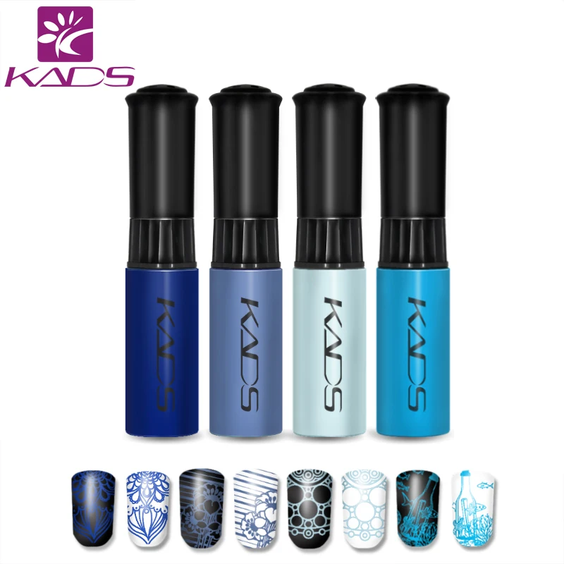 

KADS New Fashion 4pcs/set Nail Art Stamping Polish Pretty Good Nail Art Lacquer Nail Manicure Decorations Manicure Tools