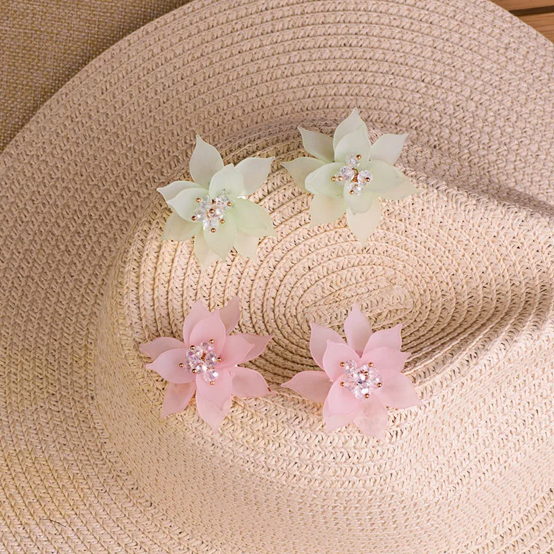 Trendy Big Acrylic Drop Earrings for Women 2018 Statement Elegant Crystal Resin Earrings Fashion Jewelry Dangle Flowers Brincos (3)