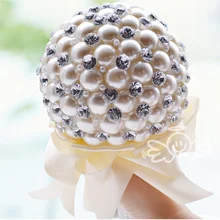 Милые маленькие жемчужины расшитые стразами Свадебные букеты Твердые Свадебные Поставщики невесты Холдинг дешевый ручной Букет