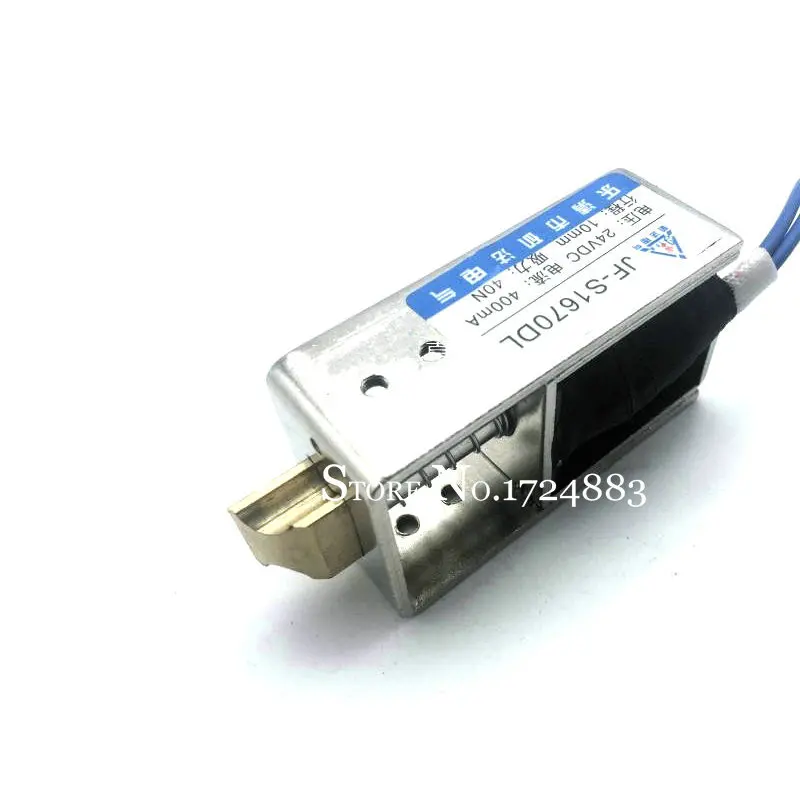 

Lock Type Linear Solenoid Electromagnet JF-S1670DL DC 12V 24V magnet Force 40N for Safe box door travel 10mm