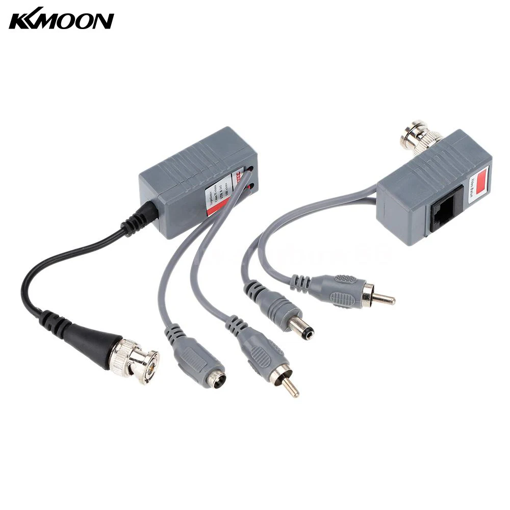 

CCTV Camera Audio Video Power Balun Transceiver BNC UTP RJ45 with Audio Video and Power over CAT5/5E/6 Cable
