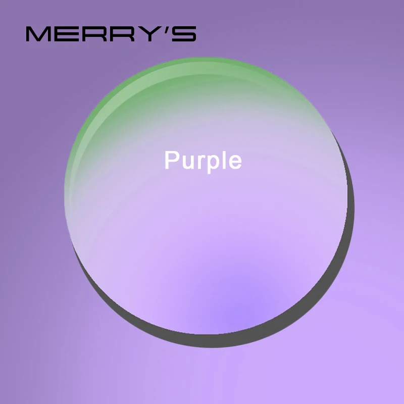 MERRY'S поляризованные серии 1,56 1,61 1,67 по рецепту CR-39 смолы Асферические стекла линз Близорукость очки покрытие линз UV400 - Цвет линз: Purple