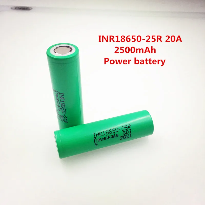 4 шт. импорт из Южной Кореи батарея INR18650-25R 2500mAh 18650 батарея 3,7 V разряда 20a выделенная батарея для электронных сигарет