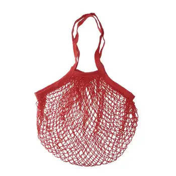 

Casual Women Shopping Bag Reusable Fruit String Grocery Shopper Bags 2018 New Cotton Tote Bag Mesh Woven Net Shoulder Bag Flap