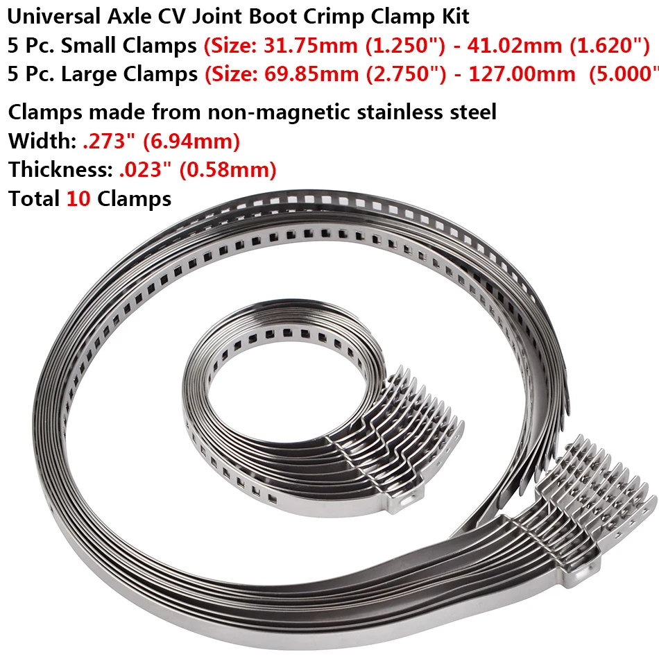 скидка NICECNC 10 шт./20 шт. Из Нержавеющей Стали приводной вал CV Boot
Clamp Kit Универсальный Регулируемый мост CV Joint Boot обжимной зажим
для автомобиля онлайн