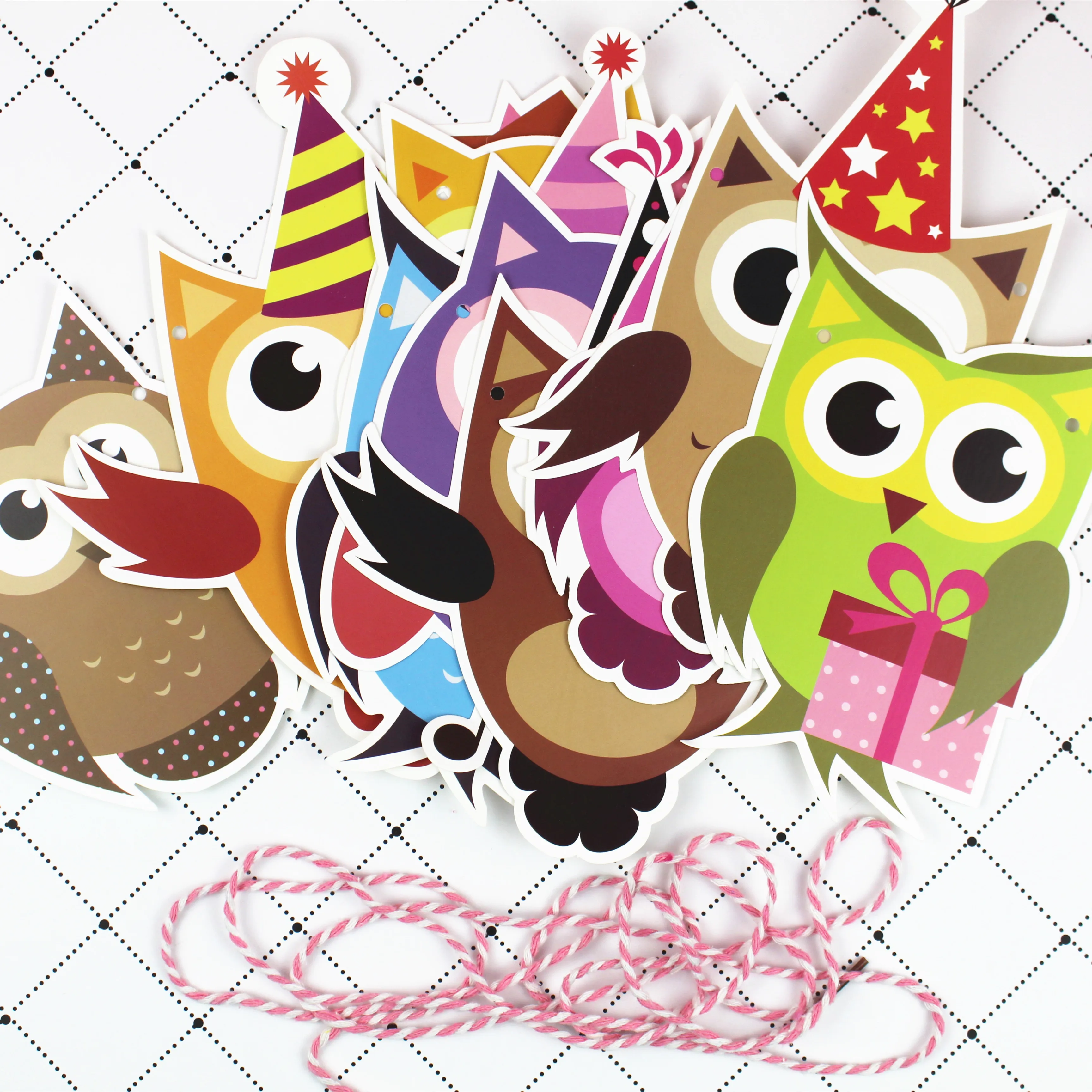 1 Ensemble Banderole Joyeux Anniversaire Drapeaux De Chouette Banderoles Et Guirlandes Avec Lettres Decorations De Fete D Anniversaire Pour Bebes Garcons Et Filles Aliexpress Maison Animalerie