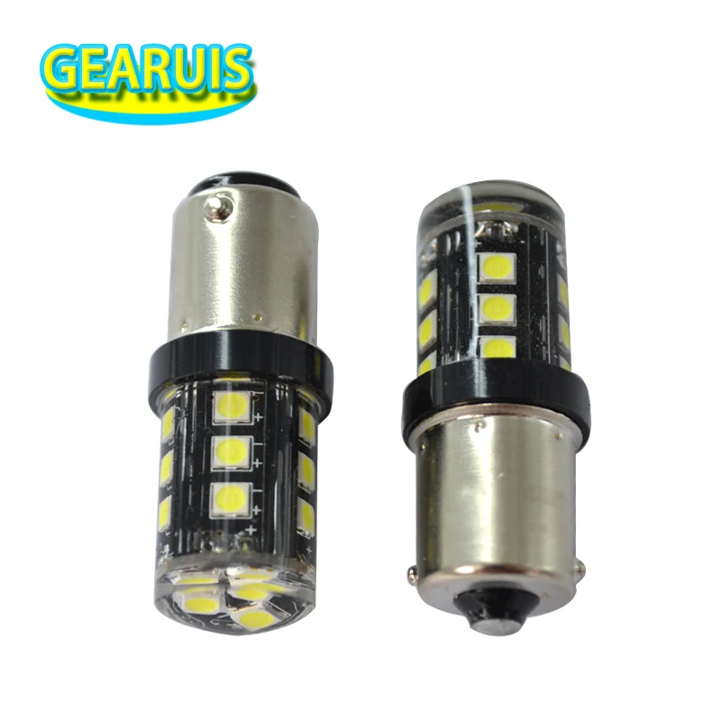 

2 шт. термопрочный силиконовый 15 SMD 3030 LED 1156 BA15S BAU15S 1157 BAY15D неполярный светодиодный указатель поворота 12 В 24 В 900Lm белый
