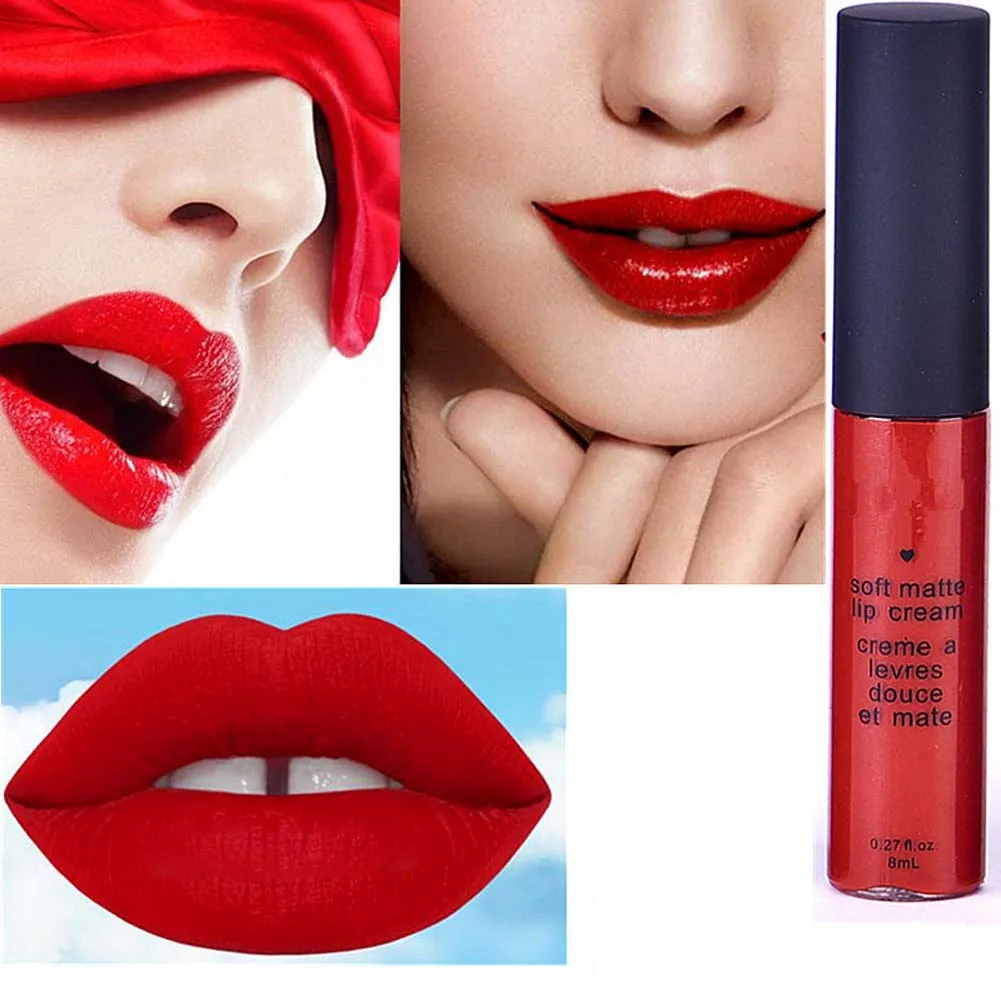 

12 color 1pc fashion New Fashion Lipstick matte liquid cosmetics makeup lasting waterproof lip gloss cosmetics Lipstick