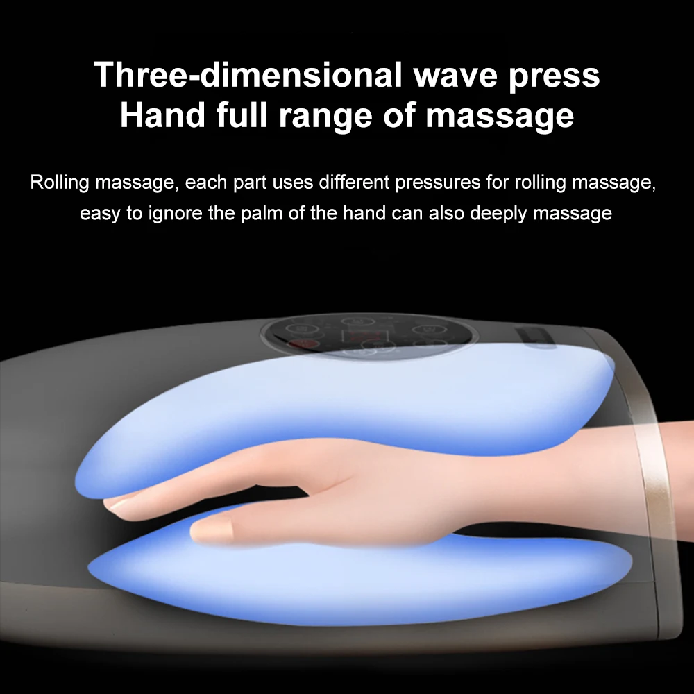 Heated Hand Massager Physiotherapy Equipment Pressotherapy Palm Massage Device Air Compression Finger Spa Pressure Apparatus