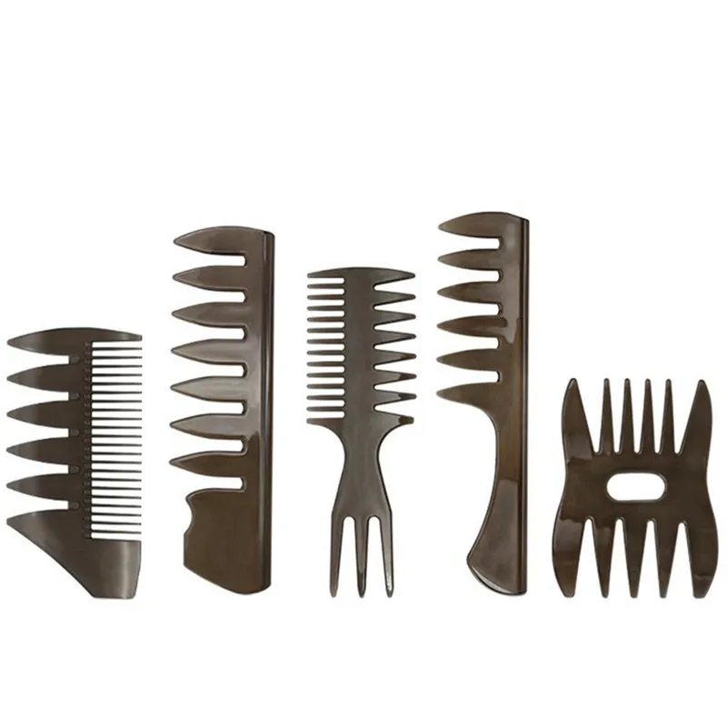 

Professional wide tooth comb Double Side Tooth Combs 8 style Fish Bone Shape Hair Brush Barber Hair Dyeing