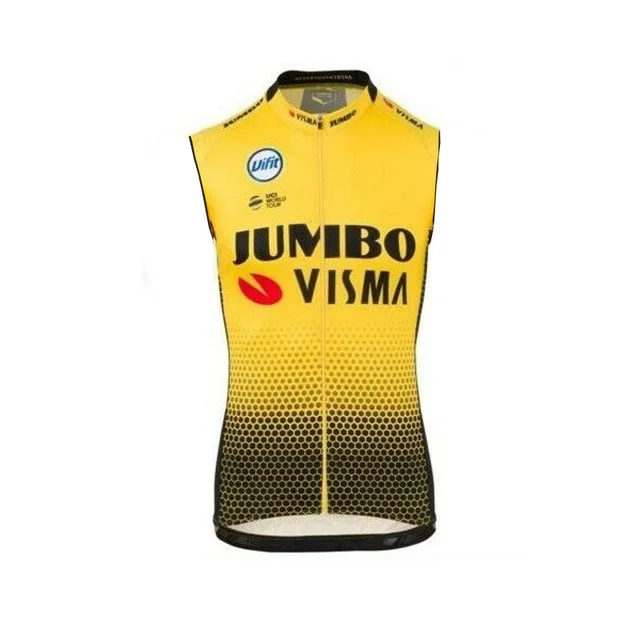 

Windstopper 2019 JUMBO VISMA PRO TEAM Sleeveless Cycling Jacket Vest Gilet Mtb Clothing Bicycle Maillot Ciclismo