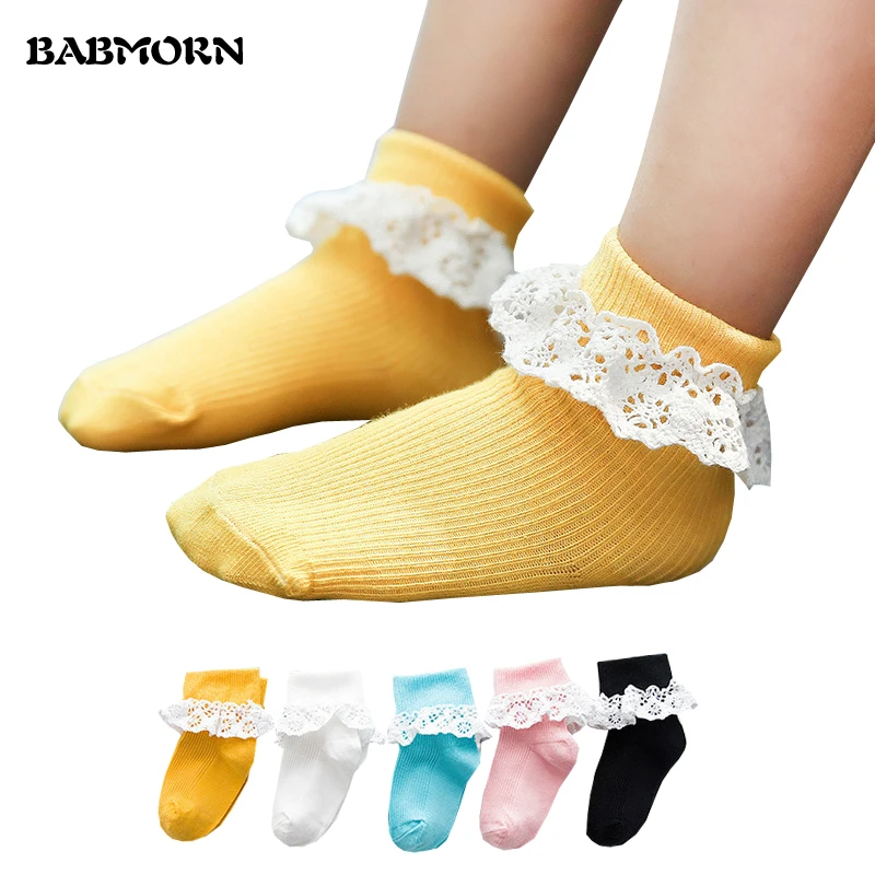 Nouveau Printemps Ete Bebe Filles Coton Double Aiguille Chaussettes Courtes Enfants Dentelle Bord Chaussettes Princesse Style Ruche Socquettes Aliexpress