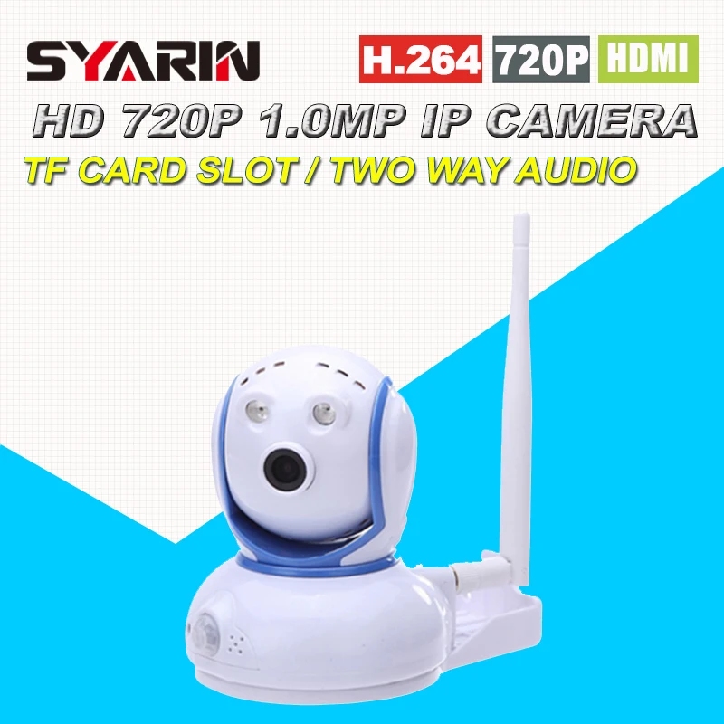 

720P 1.0MP HD Mini IP Camera Wireless Wifi Two Way Audio Motion Detection Alarm with TF Card Slot Pan / Tilt for Baby Monitor
