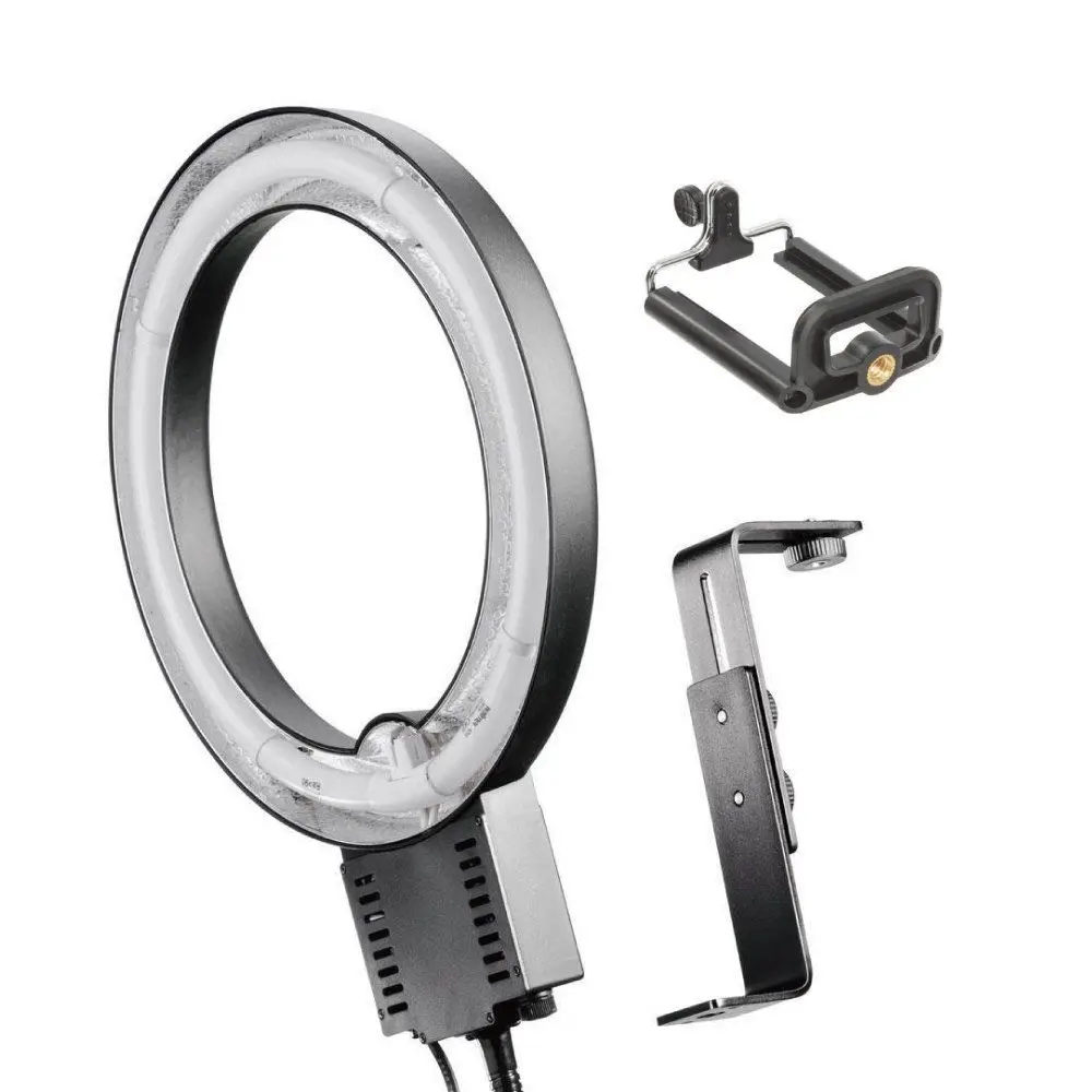

Studio 40W 5400K Ring Lamp Light + Camera Bracket + Mobile Phone Holder 110V