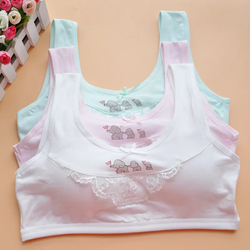 Young girl bra teenage underwear girls small bra for children cotton training bras for kids teens girls puberty child cueca