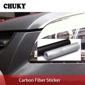 

CHUKY 30*127cm Car Styling Carbon Fiber Sticker For Hyundai Creta Tucson BMW X5 E53 VW Golf 4 7 5 Tiguan Kia Rio Sportage 2017