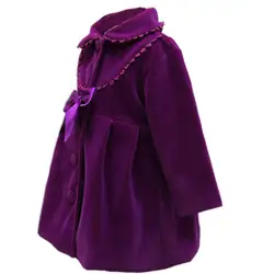 2018 Куртки пальто Детская одежда для девочек в Корейском стиле шерсть ветровка детская однобортная модель Лук Теплый Длинный свитер Весна