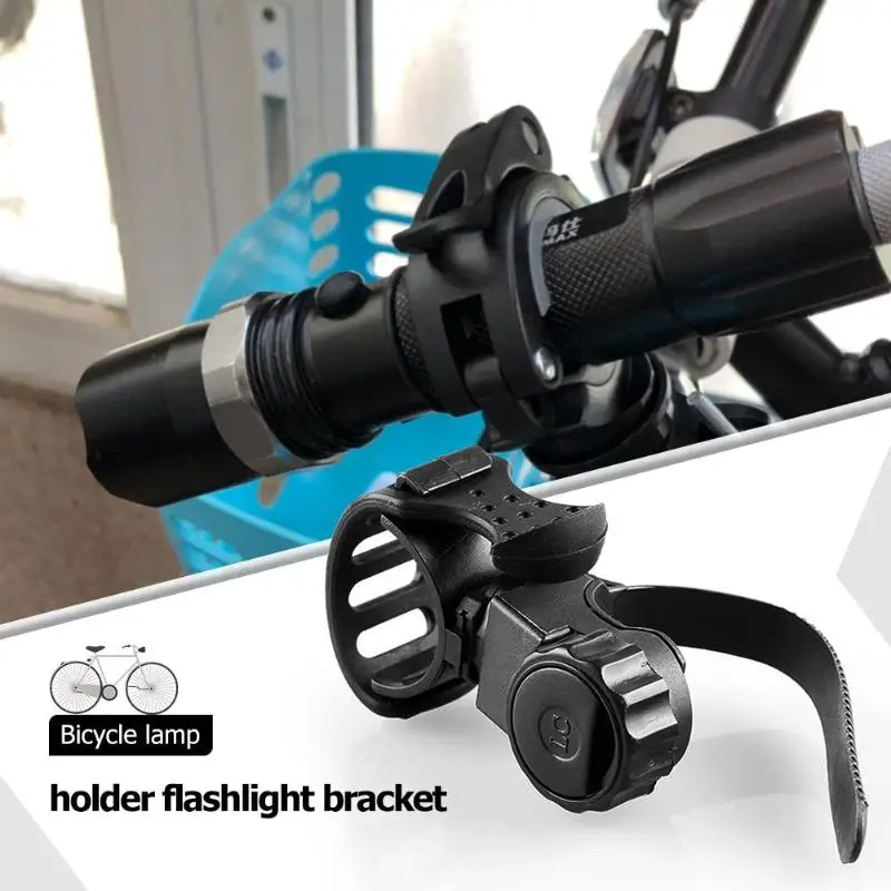 Best Bicycle Light Mount Bracket Bike Lamp Holder Clamp 360 Degree Rotatable Front Light Clip Clamp Lantern Bicycle Accessories 5