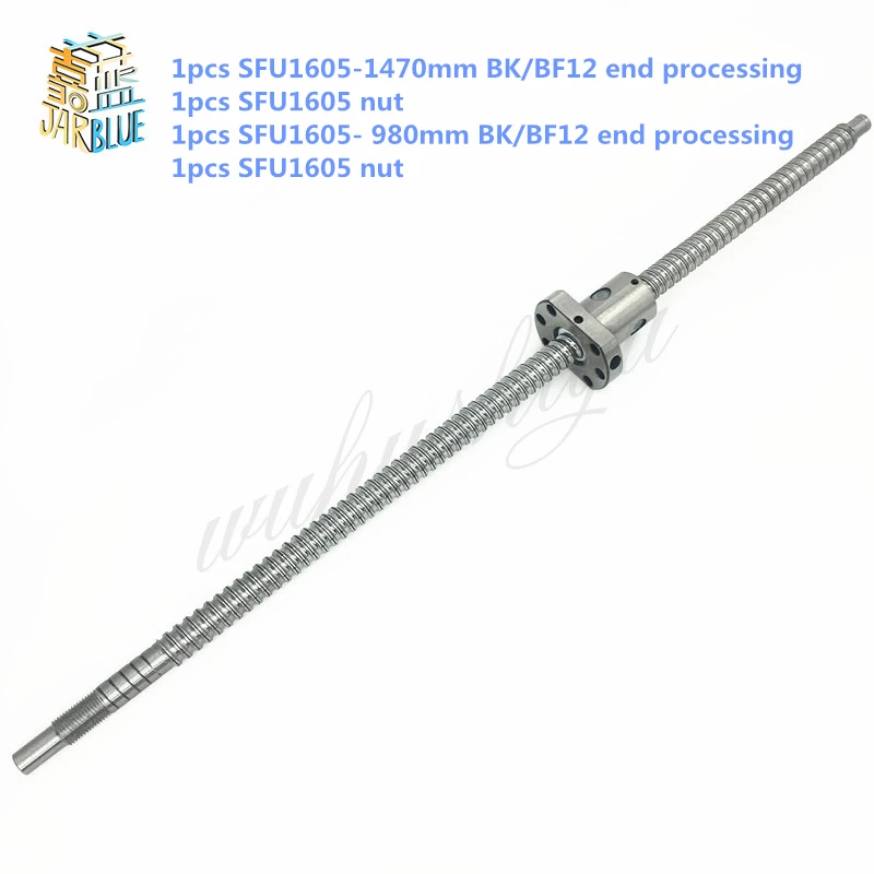 

SFU1605 ballscrew 1pcs SFU1605-1470mm 1pcs SFU1605- 980mm +2pcs SFU1605 nut and SFU1605 ballscrew 1pcs SFU1605-275mm
