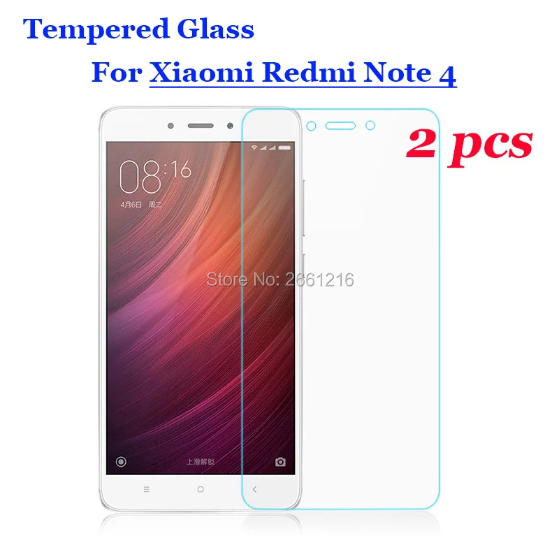 2 шт./лот для Xiaomi Redmi Note4 закаленное стекло 9H 2.5D Премиум Защитная пленка экрана Note 4