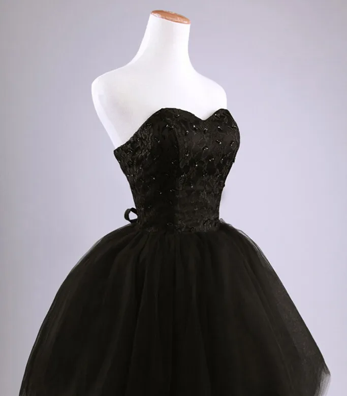 rose gold prom dress New arrival elegant women short prom dress black lace up princess sweetheart beading fashion women black prom dress beautiful prom dresses