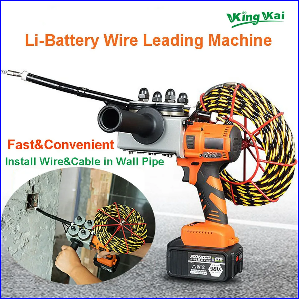 Pipe Concealed Wire Leading Machine Cable Install In Pipe-001