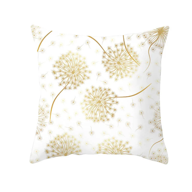 Листья золотой мягкий декоративный чехол для подушки цветы 1 шт полиэстер 45*45 см - Цвет: 7