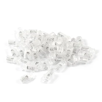 

AIMA Plastic Spring Loaded Clamps Drawstring Cord Locks 50pcs Clear