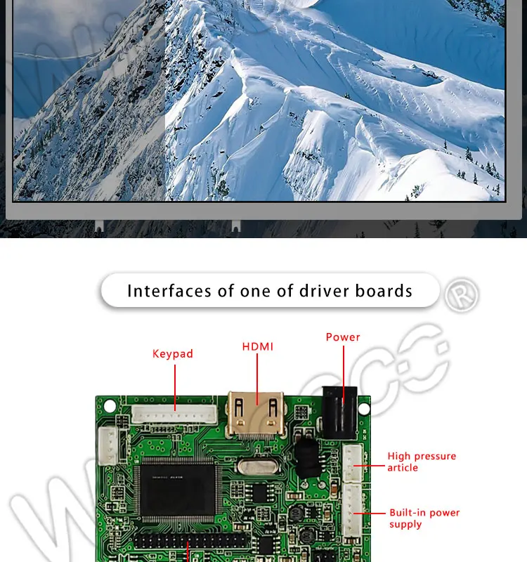 8,2 дюймовый дисплей для Raspberry Pi 3 2B BHDMI HD lcd TFT 1280x800(пикселей) дисплей с панелью управления