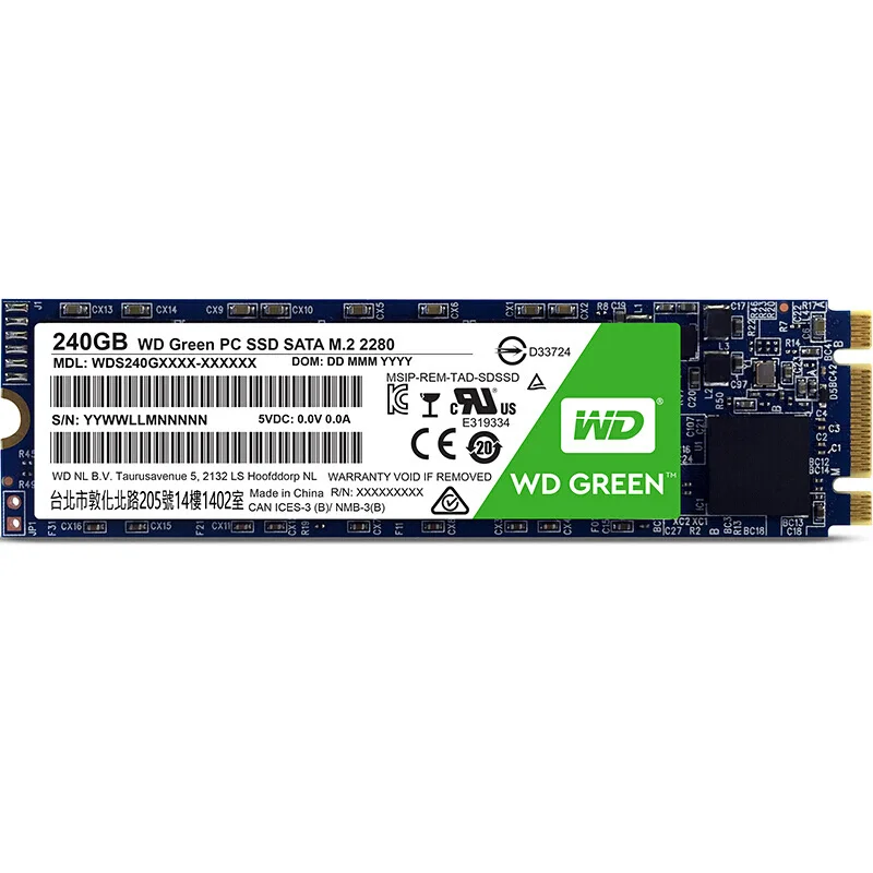 WD Green SSD для ПК 120 ГБ 240 480 Внутренний твердотельный жесткий диск M.2 SATA 2280 540 МБ/с./с г