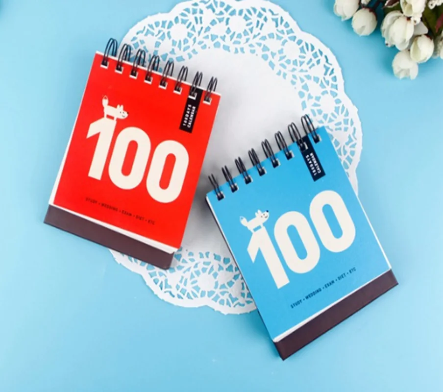 

High Quality 100-Day Countdown Desk Calendar Test Reminder Important Items Cunt Backwards Desktop Decoration Calendar
