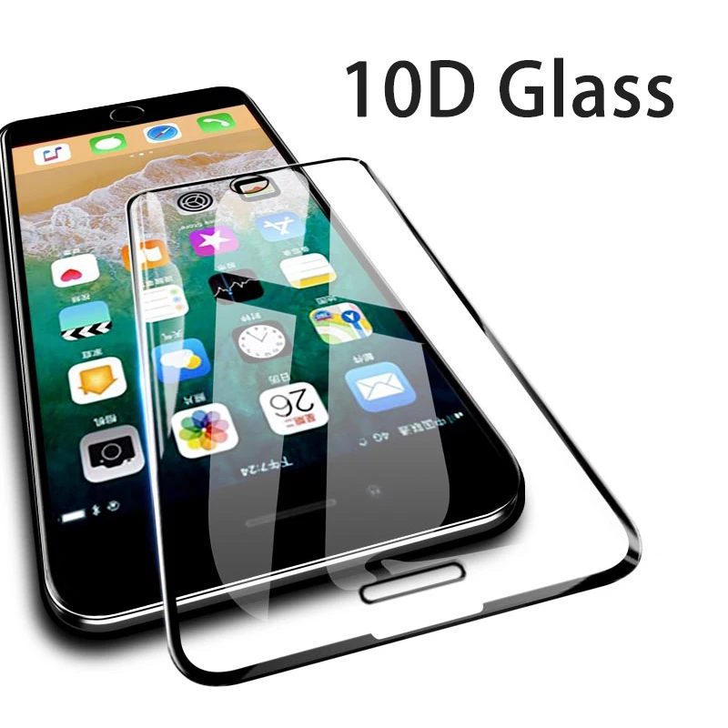 Защитная пленка 10D для Apple iphone XS Max 10 X XR 6 6S 7 8 Plus 6plus 7plus plus закаленное