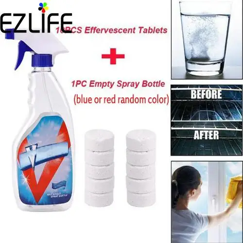 

Home Cleaning Effervescent Spray Cleaner 10pcs Super Clean Multifunctional Effervescent Spray Cleaner Set Random Bottle