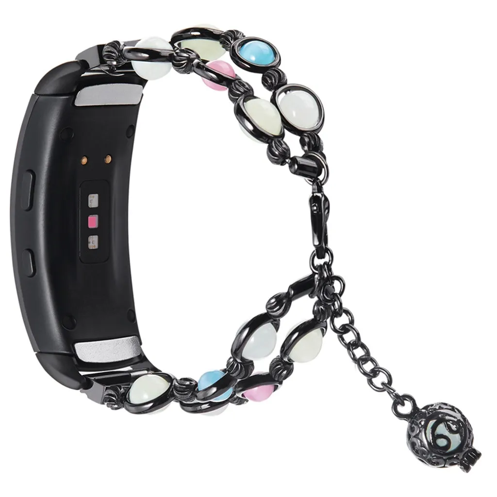 Светящийся ремешок на запястье для Samsung Gear Fit 2/Pro роскошный с бусинами смарт часов