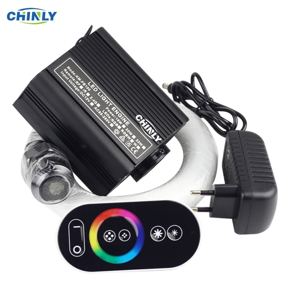 16 Вт RGB оптоволоконный Звездный светильник потолочный комплект Светодиодная