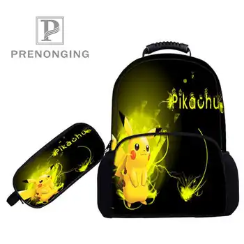 

Custom 17inch pikachu (1)Backpacks Pen Bags 3D Printing School Women Men Travel Bags Boys Girls Book Computers Bag#1031-3-53