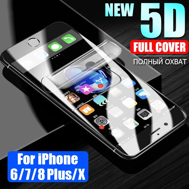 

5D Full Cover Soft Hydrogel Film For iPhone 8 7 6 6S Plus Screen Protector Film For iPhone XS Max XR X 8 Plus Protective Film