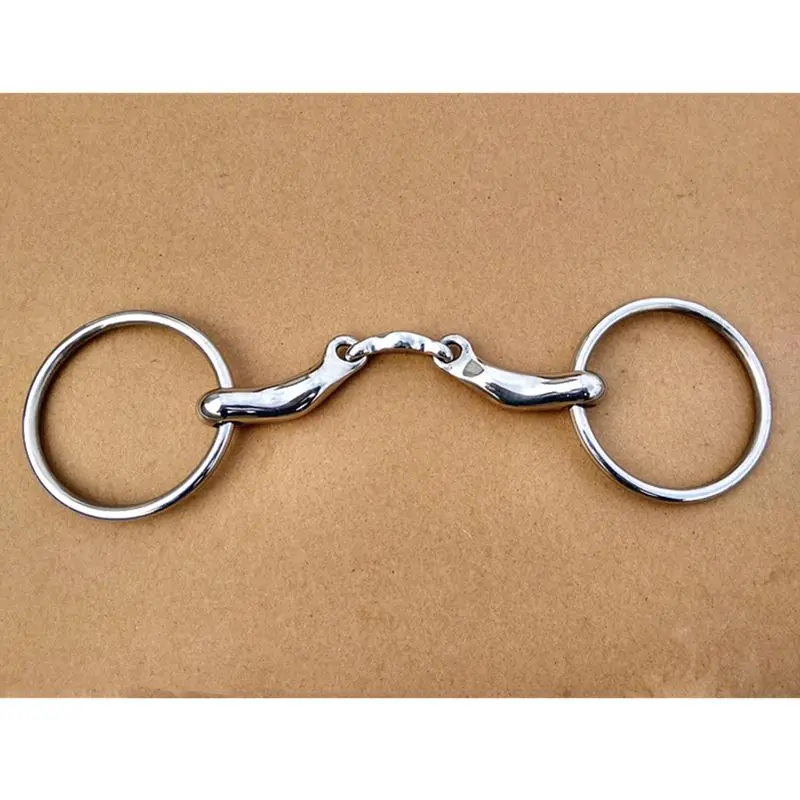 

New Stainless Steel Ring Snaffle Bit Horse Product Mouth 5 Inches (H0824 )