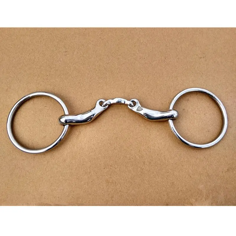 New Stainless Steel Ring Snaffle Bit Horse Product Mouth 5 Inches (H0824 )