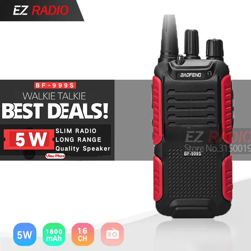 Лидер продаж двухсторонняя радиостанция Baofeng bf 999s Plus Walkies Uhf band обновленная версия
