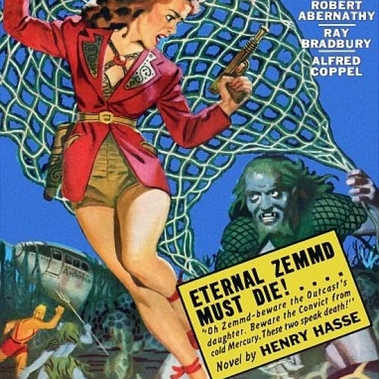 Vintage Sci Fi Planet Stories Robert Abernathy Poster Print (24 x 36)