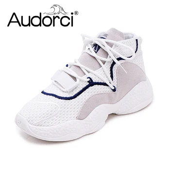 

Audorci 2018 Autumn Women's Outdoor Casual Sneakers Woman Breathable Lace Up Sport Shoes Female Comfortable Flats Shoe Size35-40