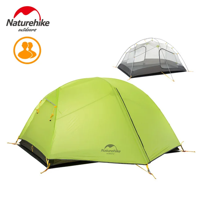 DHL FreeShipping Naturehike 2 Person Outdoor Double-layer Tent Ultralight Camping Waterproof tent 20d material tent with 3 poles